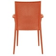 thumbnail image 4 of Afuera Living Fauteuil de Salle à Manger Tissé Moderne pour Intérieur et Extérieur, Orange (Ensemble de 4), 4 of 9
