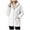 White, variant on UngA Women's Coat Casual Fleece Shearling Zipper Coats Warm Winter Oversized Outwear Jackets Women's Jackets Light Blue,XXL