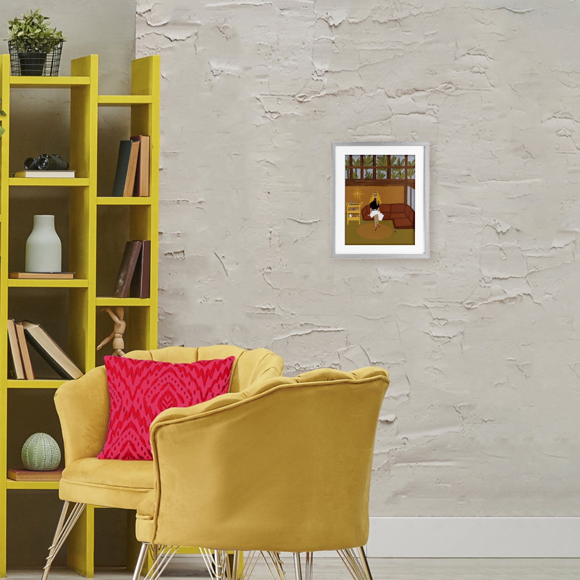 Stupell Industries Living The Girl Life Gray Framed Print Under Glass, design by Kristal Clifford