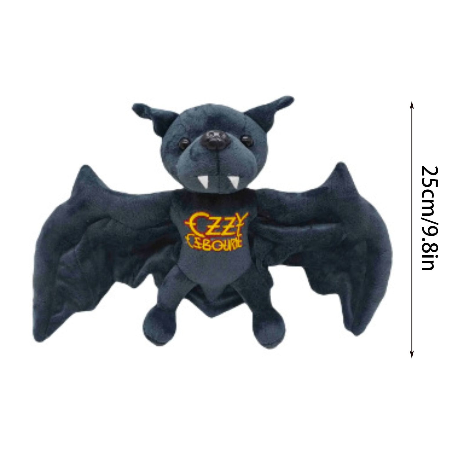 Halloween Ozzy-Osbourne Bat Plush Toy - 10-Inch Black Rock & Roll