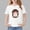 White, variant on Girls T-Shirts Tee, Short Sleeve Crew Neck 100%Cotton Cute Print Casual Tops for Kids Purple Size 10