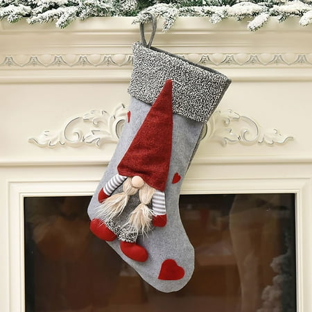 

AXXD Christmas Decoration Supplies Stickers Christmas Socks Gifts Candy Bags Christmas Tree Window Pendant 1pc Home Decor For Clearance