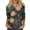 Dark Green, variant on Women's Autumn Leaf Print Blouse Casual V-Neck Button Down Long Sleeve Top for Fall Fashion