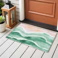 thumbnail image 5 of 2x3 Washable Area Rugs,Green Gradient Ripple Ocean Beach Non-Slip Soft Rug Indoor Carpet,Floor Rugs for Living Room Bedroom, 5 of 9