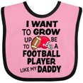 thumbnail image 3 of Inktastic I Want to Grow Up to Be a Football Player Like My Daddy Boys or Girls Baby Bib, 3 of 4
