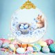 thumbnail image 2 of Uuiauoio Glass Easter Ornament 2D Flat Pendant with Bunny Egg Designs for Tree Gift Basket Filler Holiday Party Decorations Keepsake, 2 of 5