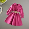thumbnail image 5 of gljltg Girls Jacket Classic Double Breasted Tie Knot Long Sleeve Kids Trench Coats 2024 Spring Autumn Fashion Clothes Outwear, 5 of 9