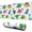 White Cartoon Dinosaurs-3, variant on Long Mouse Pads for Desk,White Cartoon Dinosaurs Pattern Desk Mats on Top Of Desks, Desk Mouse Pad Extra Large with 3mm Non-Slip Base and Stitched Edge for Gaming,Office,Work,Home 31.5"x11.8"
