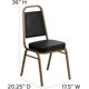 thumbnail image 2 of Songqin Trapezoidal Back Vinyl Stackable Banquet Chair, Multipurpose Stacking Chair with Padded Seat and Back, Black/Gold, 2 of 16