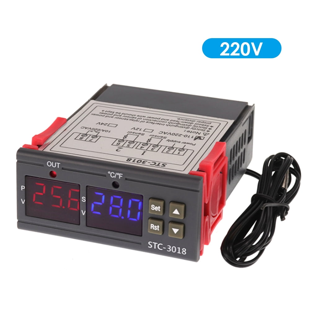 AC 110-220V Digital STC-1000 Temperature Controller Temp Thermostat Sensor Probe