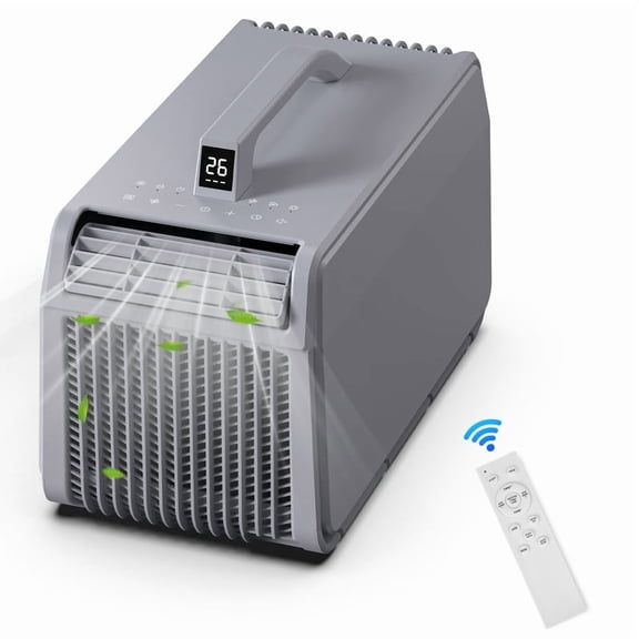 Edendirect 5500 BTU Portable Air Conditioner Cools 180 sq. ft. with Remote,Heat,Dehumidifier for Fishing,Tent,Camping