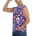 thumbnail image 3 of Pofeuu Skull colorful mushroom Print Men's Muscle T-Shirt, Sleeveless, Muscle Tank, Classic Muscle Tee Top For Men Casual Sleeveless Muscle T-Shirt Trendy Clothes-Small, 3 of 7