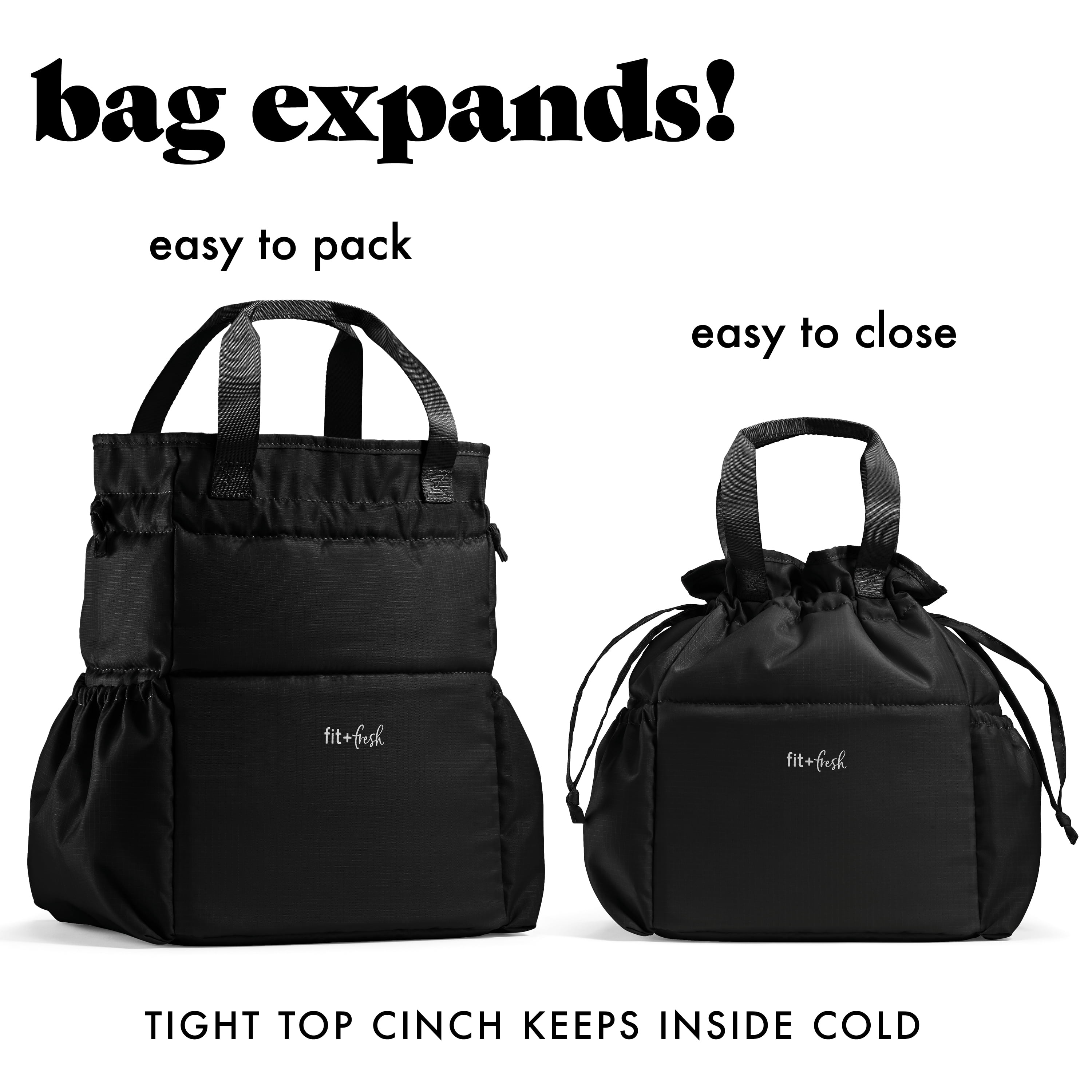 Fit & Fresh Lunch Bag For Women Cromwell Bag, Black