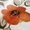 thumbnail image 2 of Cortina de ducha con diseño floral naranja, tela de flores silvestres y plantas coloridas para decoración de baño, cortina de ducha otoñal naranja y amarilla, impermeable, con ganchos, 183 x 183 cm, 2 of 4