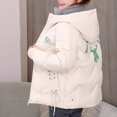 thumbnail image 7 of IROINNID Women's Hooded Winter Jacket Coat Solid Color Long Sleeve Warm Comfortable Loose Tops Long Coat , White, 7 of 7