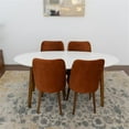 thumbnail image 6 of Reese Modern Solid Wood Walnut Dining Room & Kitchen 5 Piece Furniture Set, 6 of 6