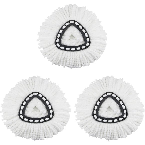 3 Pack Spin Mop Replacement Head Mop Head Refills Mop Head Replacement Mops for Floor Cleaning Microfiber Mop Head Replacement