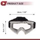 thumbnail image 4 of Gafas de motocicleta únicas para montar, gafas de ciclismo con lentes claros, marco negro y blanco, 4 of 6