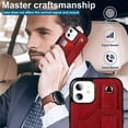 thumbnail image 2 of Design for iPhone 11/Eleven Phone Case with Screen Protector Adjustable Wrist Strap Kickstand Credit Card Slot Slim Shockproof Hybrid Rugged Protective Cover for iPhone11 Women Girls 6.1 inch Red, 2 of 14
