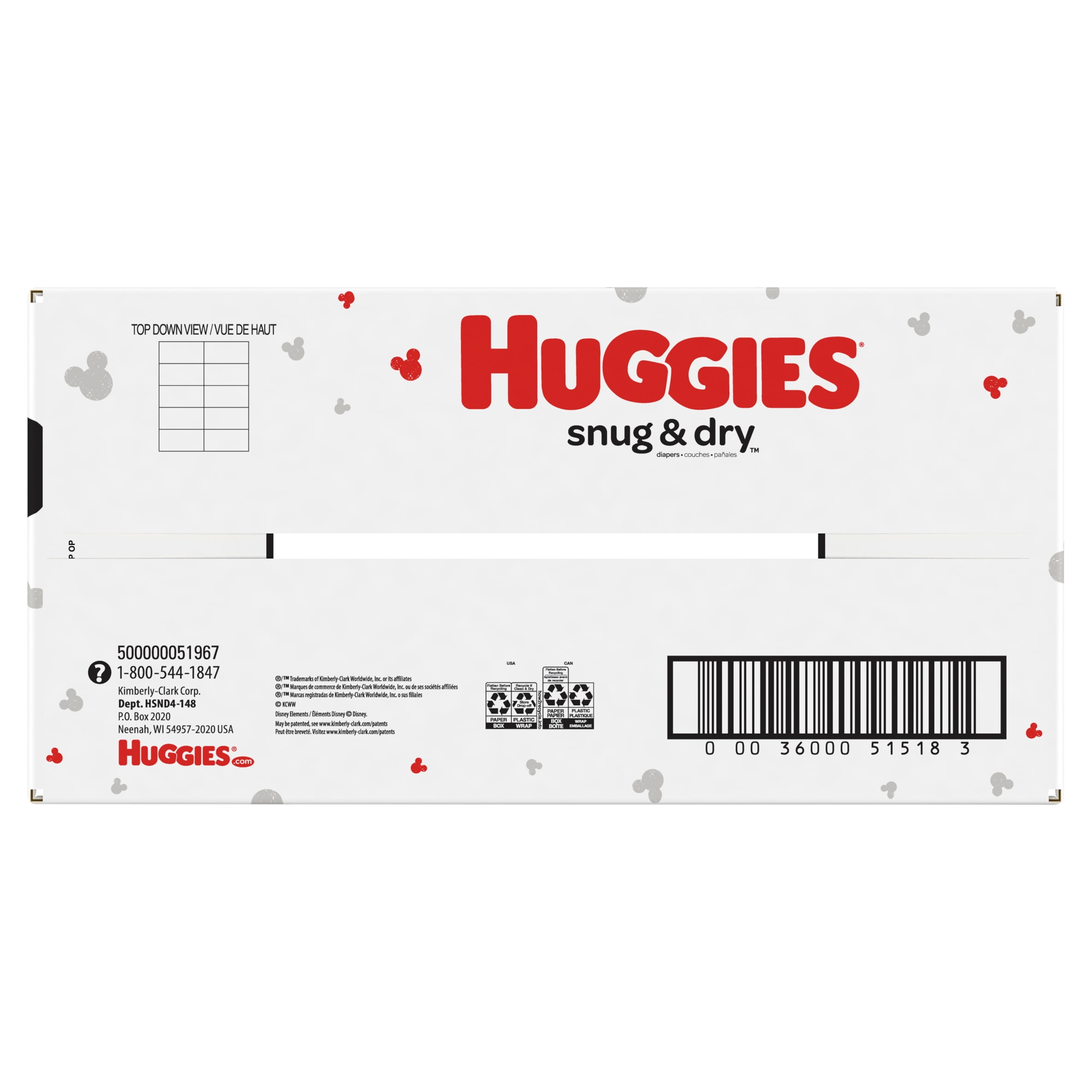 Huggies Couches pour bébés Snug & Dry, taille 4, 148 couches - 148 ea