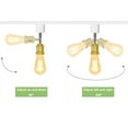 thumbnail image 4 of FSLiving 1-Pack Adjustable Angle Rotated H-Type Track Head Lighting Gold E26 Base Retro Vintage Track Light Fixture for Entryway Gallery Loft Aisle Living Room Kitchen (No Bulb,No Track), 4 of 7