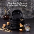 thumbnail image 7 of Onader 8-Piece Dinnerware Set, Ceramic Plates and Bowls Set for 2, Scratch Resistant Tableware Dishes Set for Kitchen Restaurant - Matte Black, 7 of 7