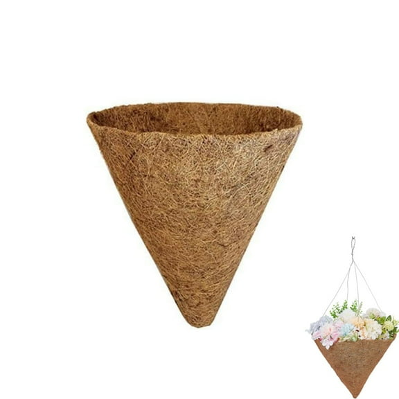 QZS Coconut Fiber Planter Liner,12in Coconut Liner Replacement,1Pack Durable Hanging Basket Mat for Flowers,Plants