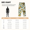 thumbnail image 2 of Salouo Bees and Flower Print Women's Pajama Pants Casual Loose Sweatpants PJs Flowy Pants Drawstring Palazzo for Women Wide Leg Pants Lounge Pajama -XX-Large, 2 of 8