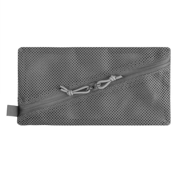 Bolsa táctica de malla con cremallera doble para viajes, oficina, escuela, gris Bolsa táctica con cremallera de malla