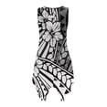 thumbnail image 6 of Uorisanigo Polynesian Matching Outfits for Couples Men's Short Sleeve Shirt Plus Size Beach Shirts and Womens Sleeveless Dress Irregular Hem Hawaiian Vacation Sundress, 6 of 7