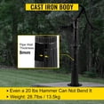 thumbnail image 4 of Old-Fashioned Pitcher Pump Stand - Heavy Duty Cast Iron, 0.5" Holes for Easy Install, Outdoor Well Pump (Black), 4 of 11