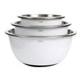 thumbnail image 1 of OXO 1107600 Bon Grips 3 Pièces Inox Set de Bol de Mélange, Blanc, 1 of 5