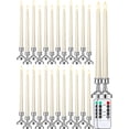 thumbnail image 1 of Velas cónicas sin llama VIHOSE con soporte remoto, 24 unidades, 1 of 7