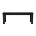 thumbnail image 2 of Shine Company 48" Cedar Wood Backless Patio Porch Garden Bench in Black, 2 of 3