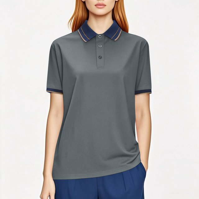 SYMOID Polo Unisexe à Manches Courtes pour Usage Décontracté et Extérieur, Gris Foncé, Taille TG