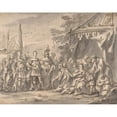 thumbnail image 3 of Gaspare Diziani 24x20 Black Modern Framed Museum Art Print Titled - The Family of Darius Before Alexander (1717), 3 of 5