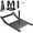 Black, variant on Weight Sled, Workout Sled, Fitness Strength Training Sled, Speed Training Sled for Athletic Exercise, Speed Improvement, Easily Through Obstacles, Suitable for 1" & 2" Weight Plate