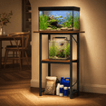 thumbnail image 3 of 20 Gal-2 Tier Rustic Brown Aquarium Stand, 3 of 7