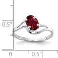 thumbnail image 2 of Primal Gold 14 Karat White Gold 7x5mm Oval Lab Created Ruby Ring, 2 of 4