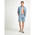 thumbnail image 4 of Men's Cotton Workout Shorts with Pockets,Casual Elastic Waist Drawstring Shorts 9" Inseam Dust Blue 38, 4 of 9