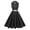 Black, variant on Qiopertar Women's Vintage Polka Dot Sleeveless A-Line Dress Retro Waist Defining Casual Party Cocktail Off Shoulder Mesh Embroidered Cake Dress, Dark Blue M