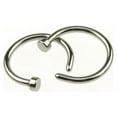 thumbnail image 4 of 2Pcs Stainless Steel Nose Ring Open Hoop Earrings Unisex Body Piercing Jewelry,Black, 4 of 7