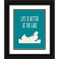thumbnail image 1 of Robinson, Tamara 12x14 Black Ornate Wood Framed with Double Matting Museum Art Print Titled - Life is Better at the Lake, 1 of 4