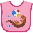 thumbnail image 3 of Inktastic Cute Otter and Beachball Boys or Girls Baby Bib, 3 of 4