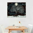 thumbnail image 2 of Autua Stars Moon Canvas Print Wall Art Decor for Living Room Bedroom Home Office, High Resolution Handmade Artwork, Waterproof and Tear Resistant, Perfect Gift Set 20x16in, 2 of 6