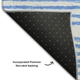 thumbnail image 3 of Addison Rugs Mayfield Washable Contemporary Art Deco Blue Rectangle Rug, 3' x 5', 3 of 6
