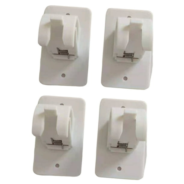 Cateissary Barra de cortina, suministros de baño, estante colgante, ganchos de ducha multiusos impermeables, colgador de ropa montado en la Almacenamiento y organización del hogar blanco 4 piezas