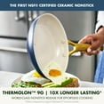 thumbnail image 3 of GreenPan 8" Reserve Pro Ceramic Nonstick Fry Pan, Hard Anodized, Oven Safe, Dishwasher Safe, Twilight, 3 of 8