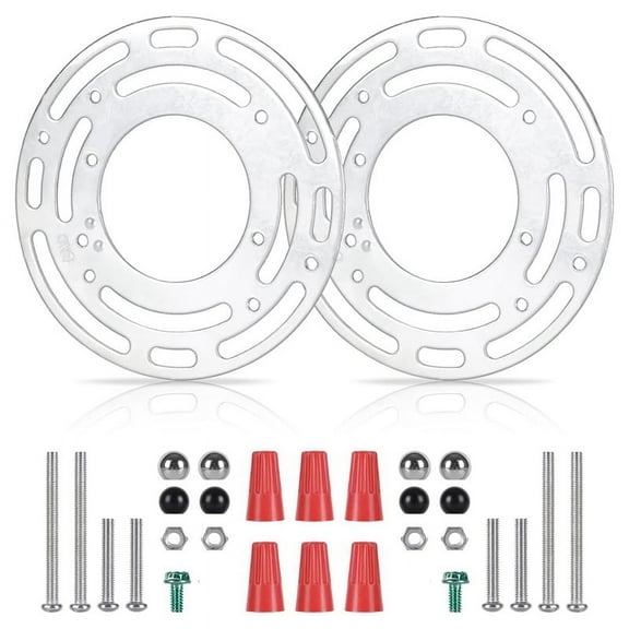 2 Pack Light Fixture Mounting Brackets, Ceiling Plate, Wall Mount Blocks with Screw and Nuts