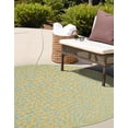thumbnail image 6 of Jill Zarin Outdoor Collection Area Rug - Cape Town (6' 7" Round Yellow and Aqua/Light Blue), 6 of 11
